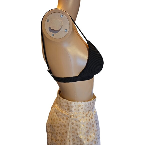 American Eagle Outfitters  Black Ribbed Bikini Top - Picture 2 of 3